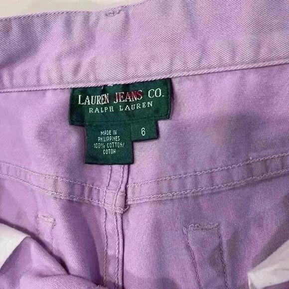 Lauren Jeans Co Ralph Lauren Lavender Purple Cropped Pants Capri Jeans Women’s 6 - Picture 4 of 7
